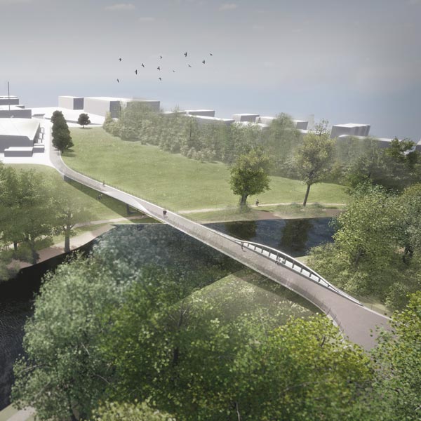 River Thames Bridge and path works CGI